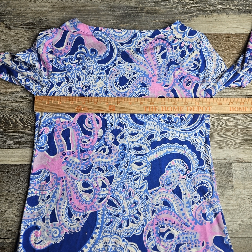 Lilly Pulitzer Sophie Dresw Blue Grotto Legga Sea Size XS Style 000655 - Picture 10 of 13